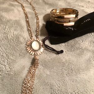 A beautiful necklace and matching bracelet.